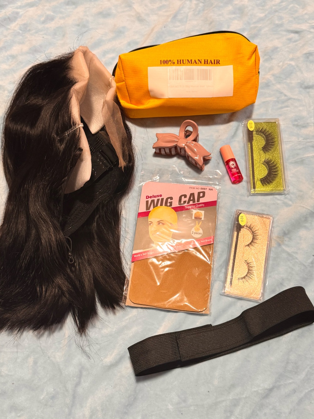 12” Lace Front Human Hair Wig Bundle – Pre-Plucked & Styling Kit Included